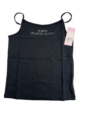 Wild Fable Women's Graphic Camisole Embroidered Quote Size 3X Black NWT
